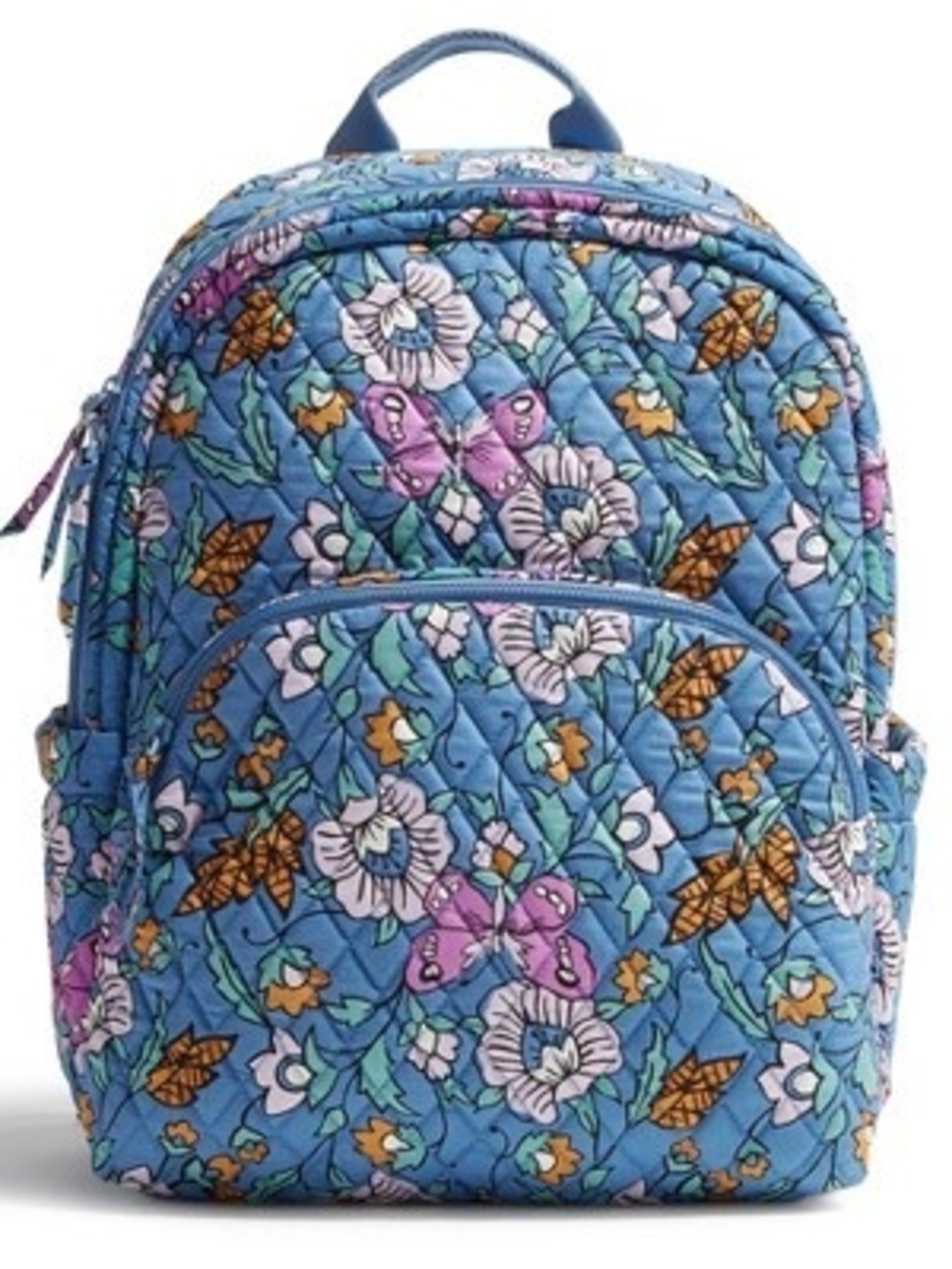 Vera Bradley Kids Quilted Floral Backpack - Blue - Picture 1 of 10